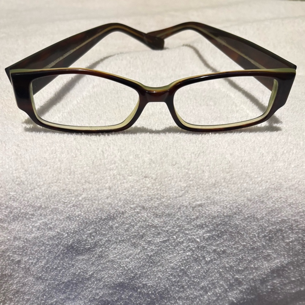 Oliver Peoples Rectangular Tortoise Shell Dorfman… - image 2